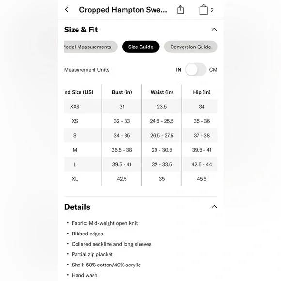 STAUD Cropped Hampton Sweater Sz S - Picture 6 of 10